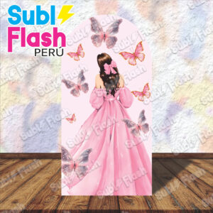 Vestido Rosado Mariposa Escp 1