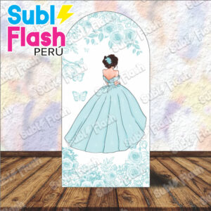 Vestido Turquesa Mariposa Escp 1
